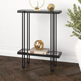 Inez Steel and Glass Console Table