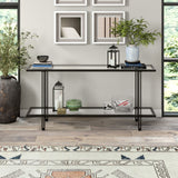 Inez Steel and Glass Console Table
