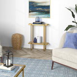 Inez Steel and Glass Console Table