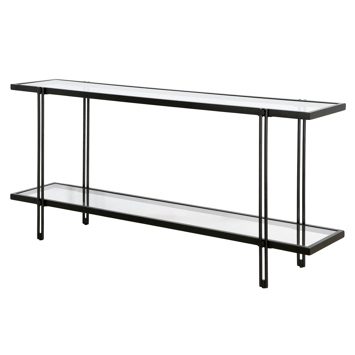 Inez Steel and Glass Console Table