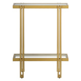 Inez Steel and Glass Console Table