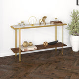 Inez Steel and Glass Console Table