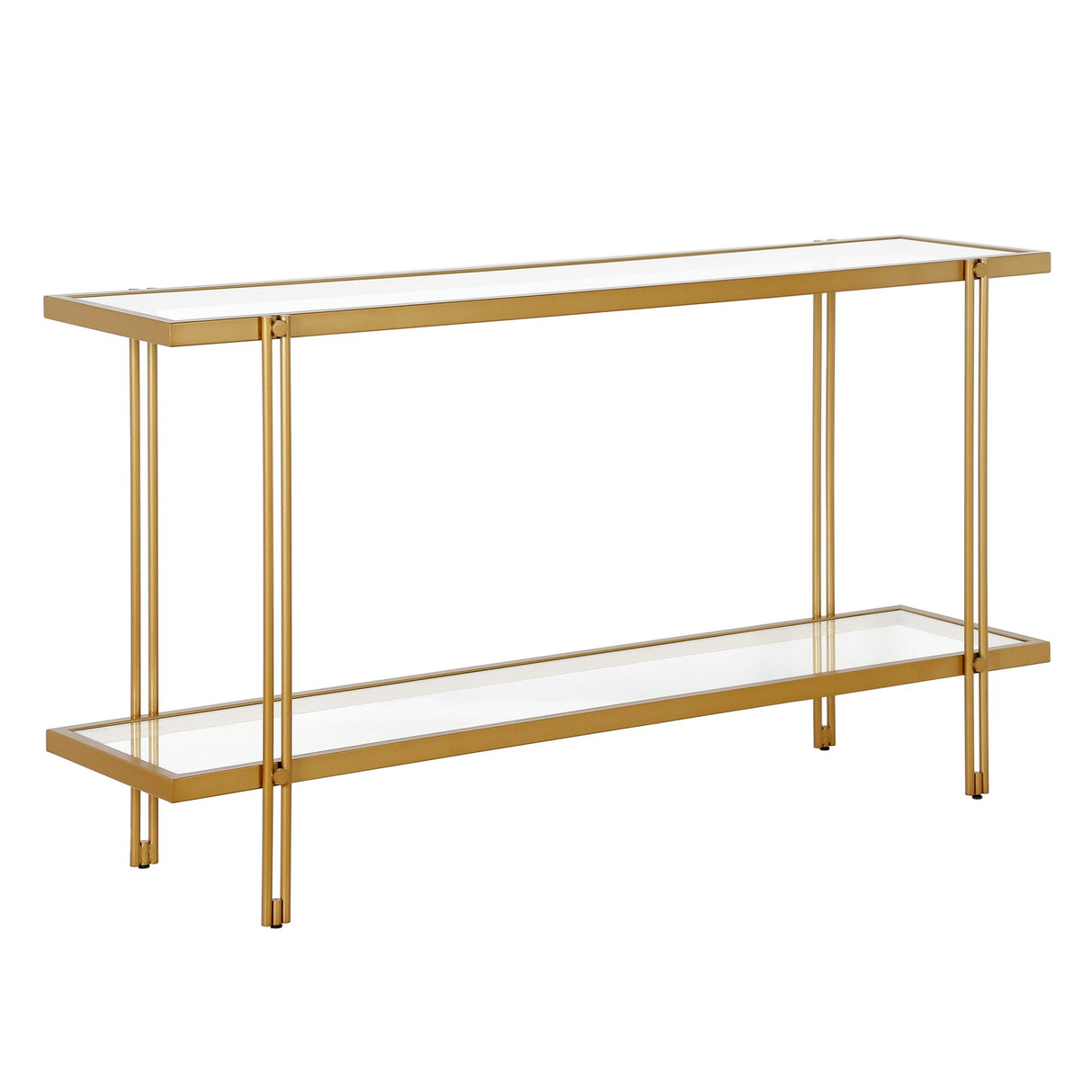 Inez Steel and Glass Console Table