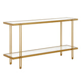 Inez Steel and Glass Console Table