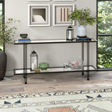 Inez Steel and Glass Console Table