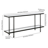 Inez Steel and Glass Console Table