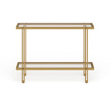 Inez Steel and Glass Console Table
