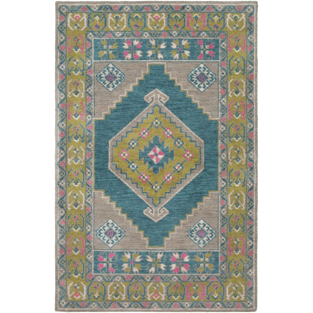 Inez Traditional Southwestern Olive Area Rug - 5' x 7'6"