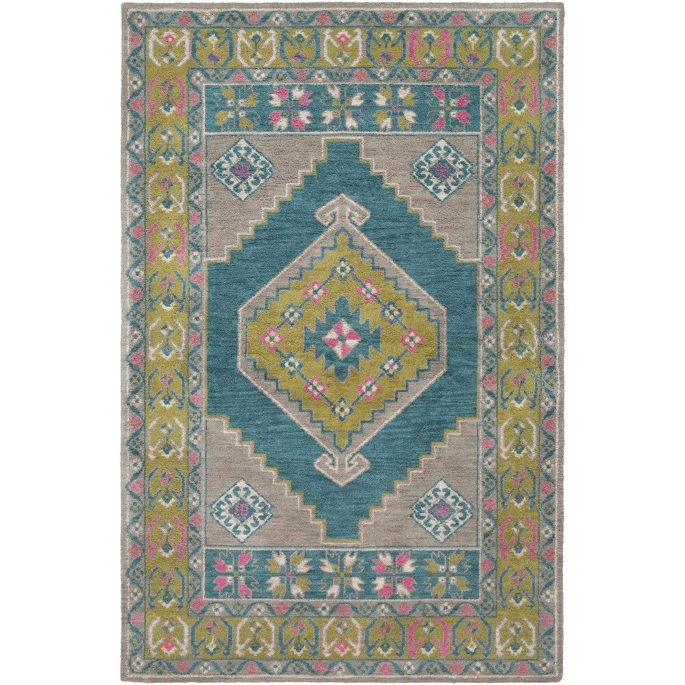 Inez Traditional Southwestern Olive Area Rug - 5' x 7'6"