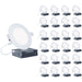Infibrite 6 Inch 3000K Warm White 12W 1050LM Ultra-Slim LED Ceiling Light with Junction Box, Flush Mount, Dimmable (24 Pack)