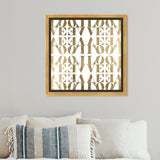 Infinite Love Pattern Modern Gold Canvas Wall Art Print for Living Room
