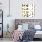 Infinite Love Pattern Modern Gold Canvas Wall Art Print for Living Room