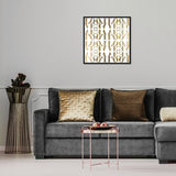 Infinite Love Pattern Modern Gold Canvas Wall Art Print for Living Room