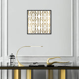 Infinite Love Pattern Modern Gold Canvas Wall Art Print for Living Room