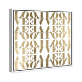 Infinite Love Pattern Modern Gold Canvas Wall Art Print for Living Room