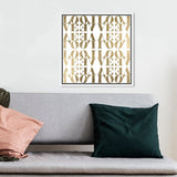 Infinite Love Pattern Modern Gold Canvas Wall Art Print for Living Room