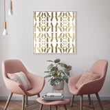 Infinite Love Pattern Modern Gold Canvas Wall Art Print for Living Room