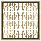 Infinite Love Pattern Modern Gold Canvas Wall Art Print for Living Room