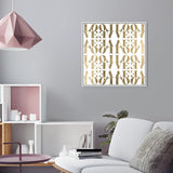 Infinite Love Pattern Modern Gold Canvas Wall Art Print for Living Room