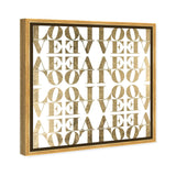 Infinite Love Pattern Modern Gold Canvas Wall Art Print for Living Room