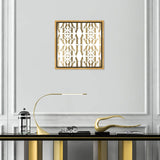 Infinite Love Pattern Modern Gold Canvas Wall Art Print for Living Room