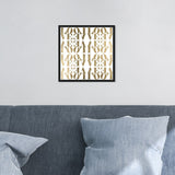 Infinite Love Pattern Modern Gold Canvas Wall Art Print for Living Room
