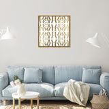 Infinite Love Pattern Modern Gold Canvas Wall Art Print for Living Room