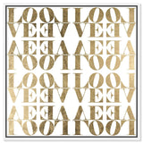 Infinite Love Pattern Modern Gold Canvas Wall Art Print for Living Room