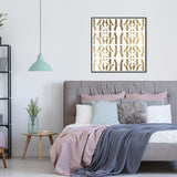 Infinite Love Pattern Modern Gold Canvas Wall Art Print for Living Room