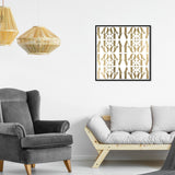 Infinite Love Pattern Modern Gold Canvas Wall Art Print for Living Room
