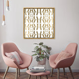 Infinite Love Pattern Modern Gold Canvas Wall Art Print for Living Room