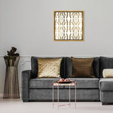 Infinite Love Pattern Modern Gold Canvas Wall Art Print for Living Room