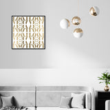 Infinite Love Pattern Modern Gold Canvas Wall Art Print for Living Room