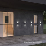 Infinity Black Modern Solar Up and Down LED Wall Sconce Lantern with 2 Colors