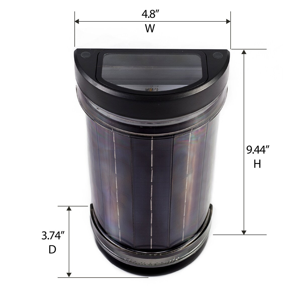 Infinity Black Modern Solar Up and Down LED Wall Sconce Lantern with 2 Colors