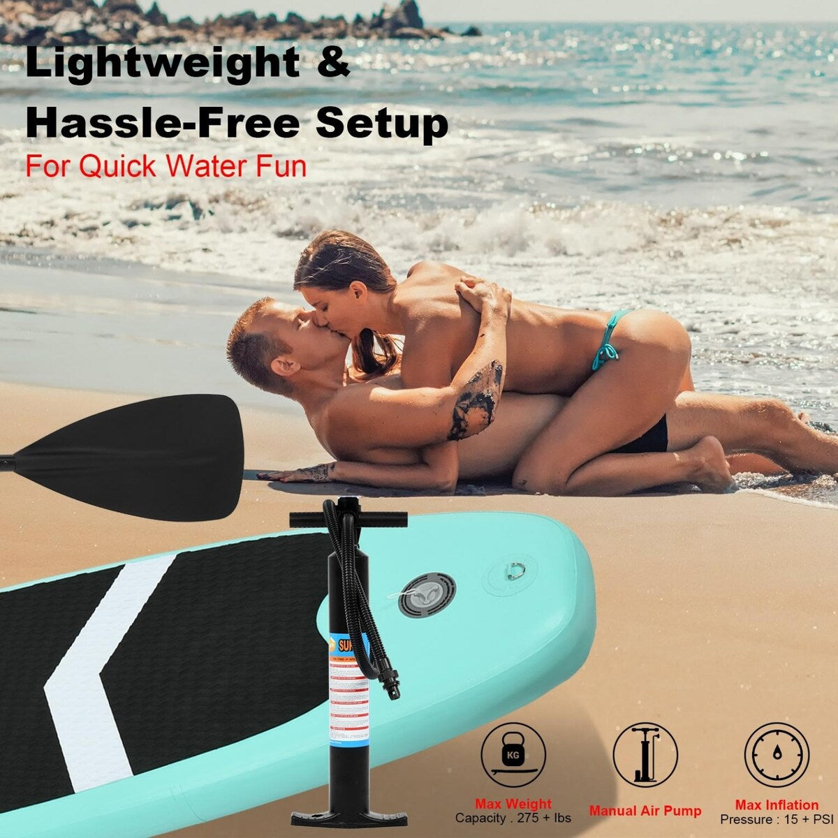 Inflatable 10'×30"×6" Ultra-Light (17.6lbs) SUPs for All Skill Level Everything