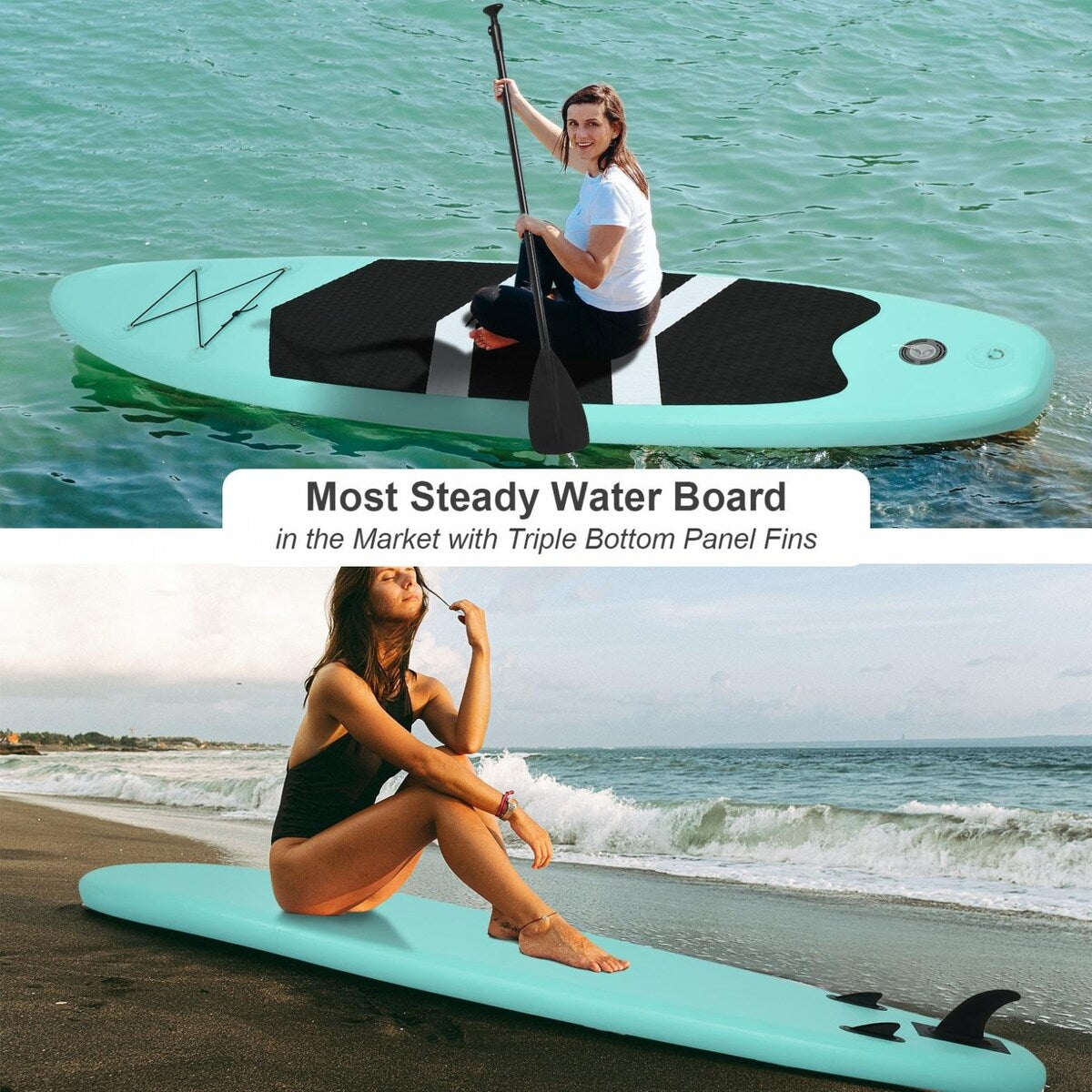 Inflatable 10'×30"×6" Ultra-Light (17.6lbs) SUPs for All Skill Level Everything