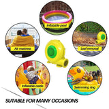 Inflatable Blower 450 Watt Bounce House Air Blower for Inflatable Castle and Jump Slides, Portable Blower Fan Pump