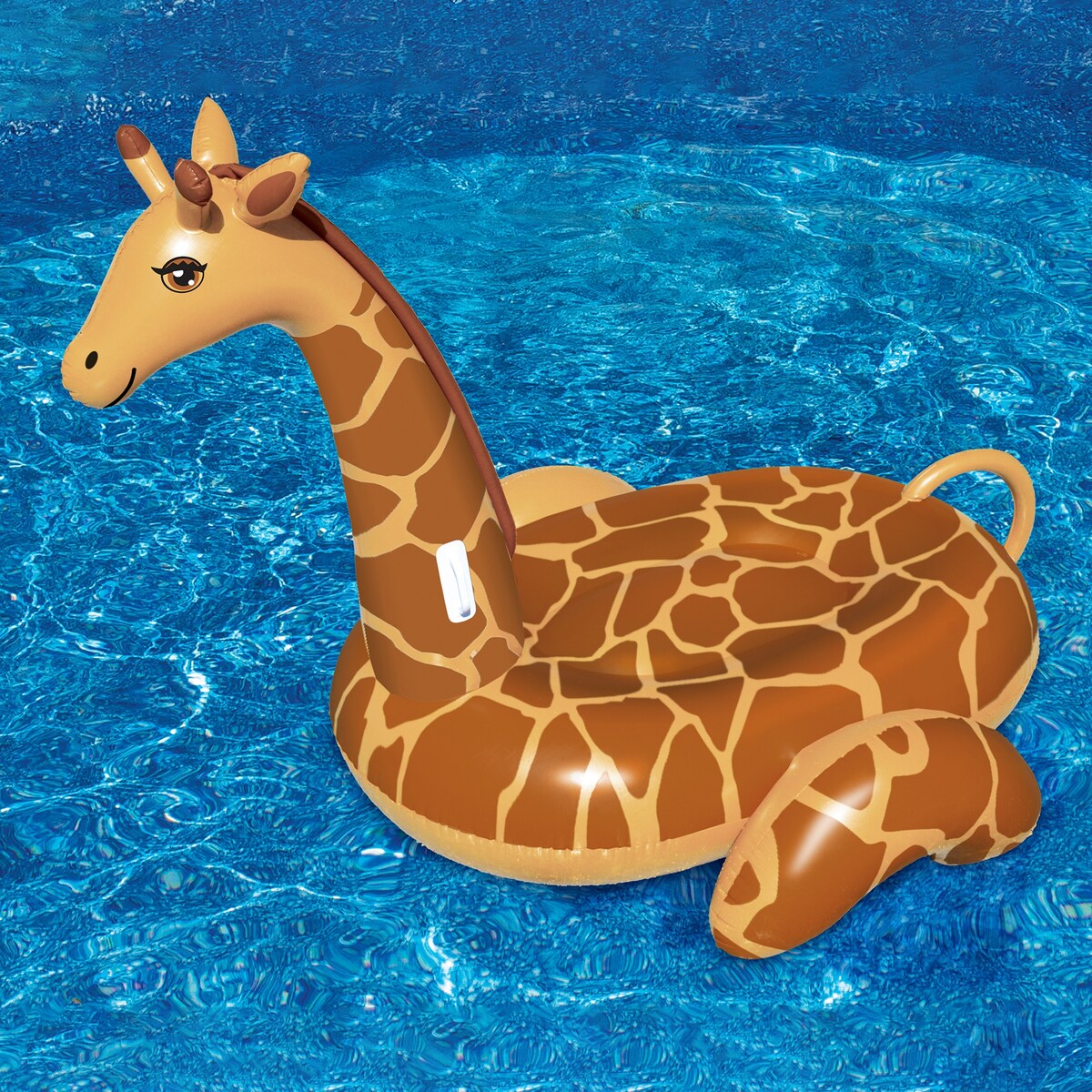Inflatable Brown Giant Giraffe Swimming Pool Ride-On Lounger 96-Inch - 96"