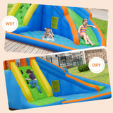 Inflatable Slide Bouncer Water Park Bounce House with 480W Air Blower