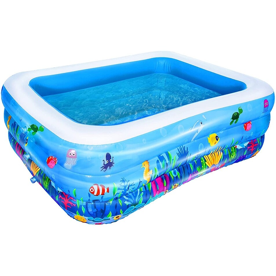 Inflatable Swimming Pool Multiple Sizes Large Pools for Family Adults kiddie Summer Water Party Outdoor Garden Backyard