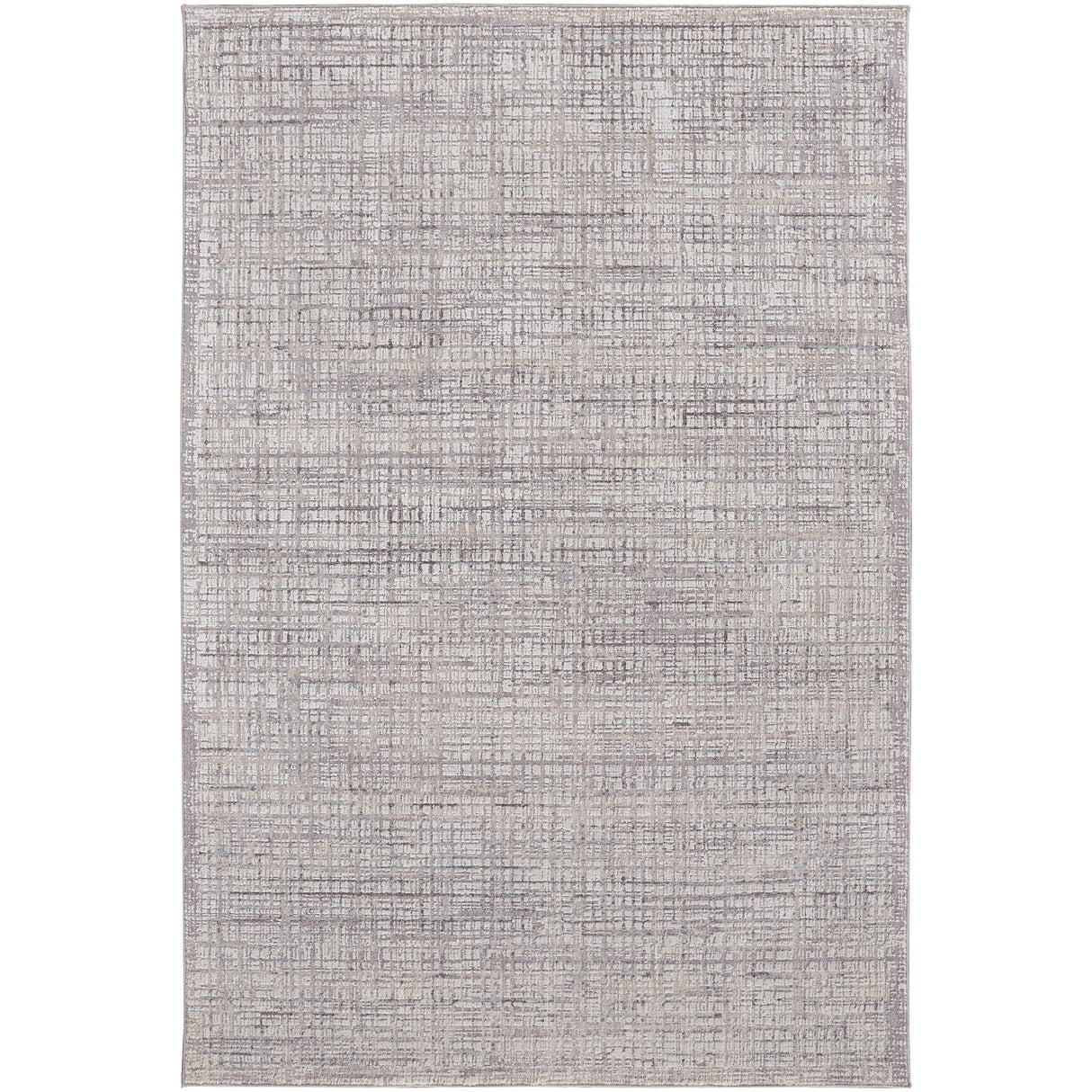 Inger Modern Crosshatch Gray/Beige Area Rug