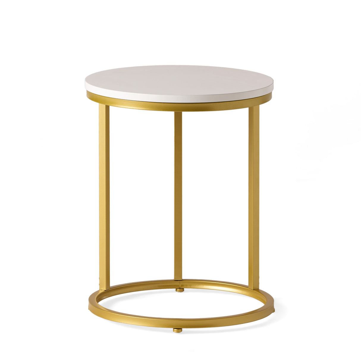 Ingersol Indoor Iron and Faux Wood C Shaped End Table by Christopher Knight Home