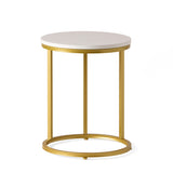 Ingersol Indoor Iron and Faux Wood C Shaped End Table by Christopher Knight Home
