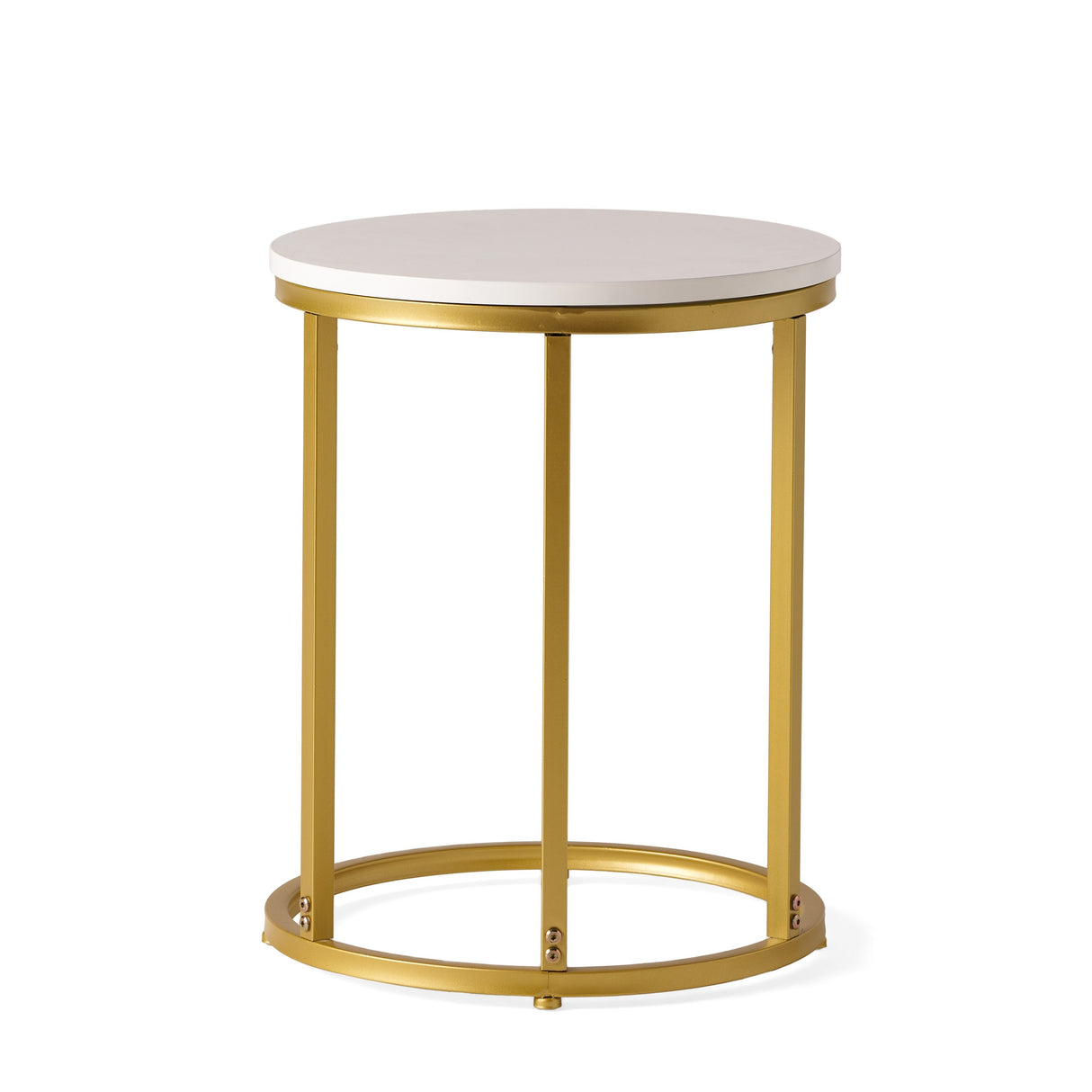 Ingersol Indoor Iron and Faux Wood C Shaped End Table by Christopher Knight Home
