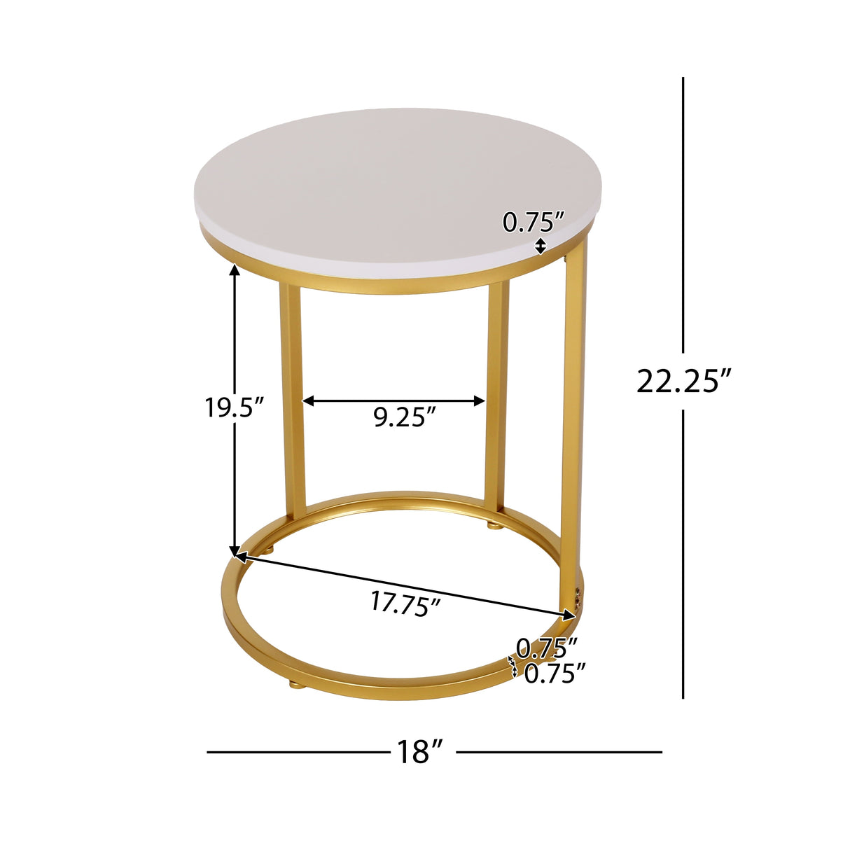 Ingersol Indoor Iron and Faux Wood C Shaped End Table by Christopher Knight Home