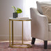 Ingersol Indoor Iron and Faux Wood C Shaped End Table by Christopher Knight Home