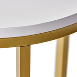 Ingersol Indoor Iron and Faux Wood C Shaped End Table by Christopher Knight Home