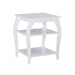 Ingrid Wood Farmhouse Side Table with 2 Shelves