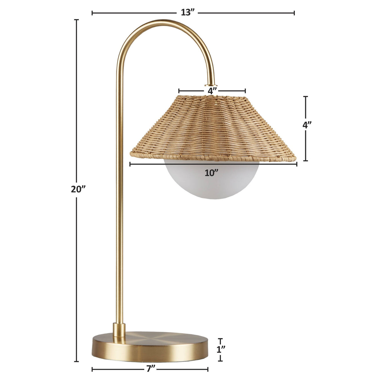 INK+IVY Laguna Rattan Weave Shade Table Lamp